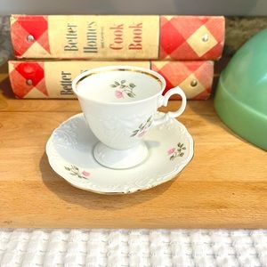 Vintage Poland wawel cup saucer pink flower